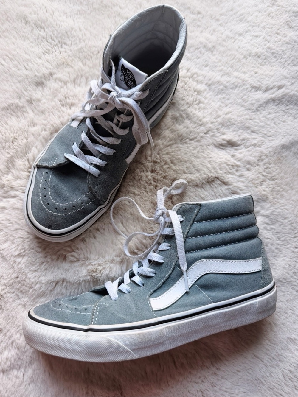 Vans High-Top Sneakers in Blue with White Stripe Men’s Size 8